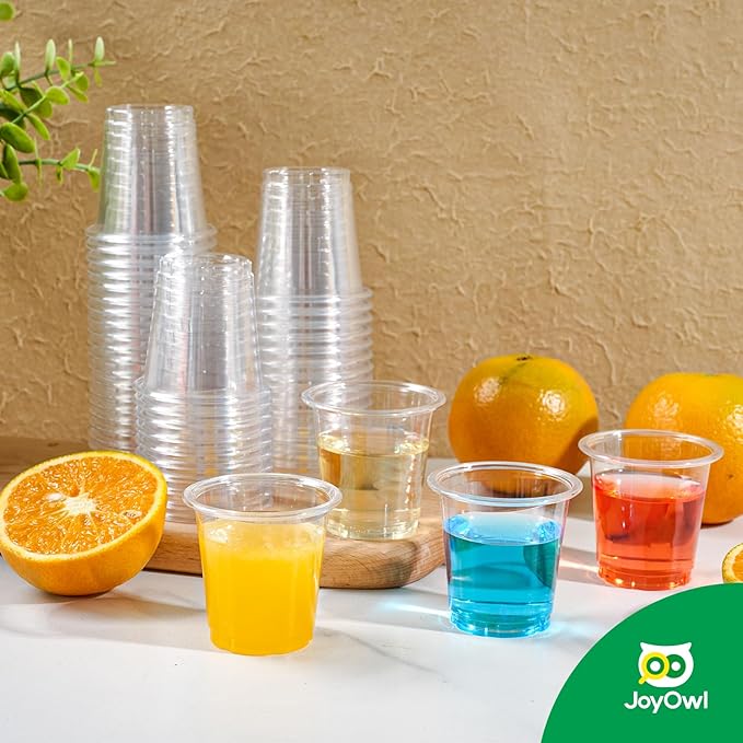 1200 pack 2 OZ Plastic Shot Glasses, Mini Disposable Shot Cups for Party, Events, Whiskey and Wine Tasting