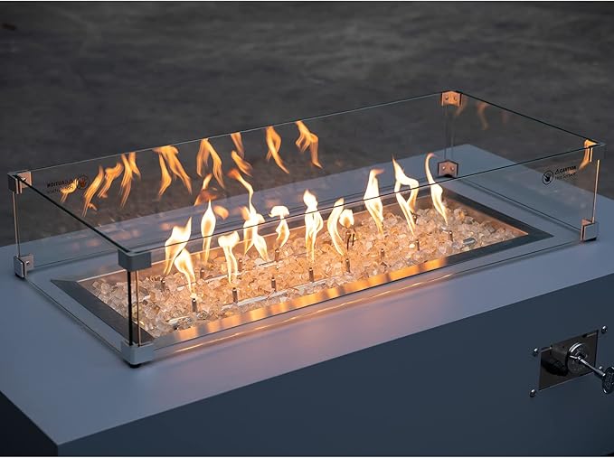 Stanbroil 10-Pound Fire Glass - 1/4 inch Reflective Tempered Fire Glass for Fireplace Fire Pit, Gold Reflective
