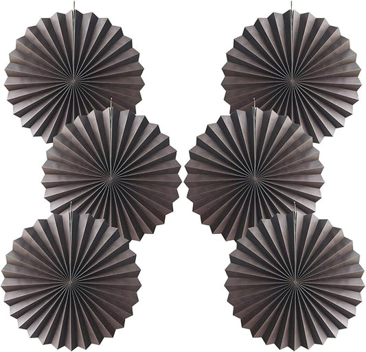 BARTHEW Coffee Party Decorations,Coffee Birthday Decorations,Party Events Accessories,Coffee Themed Party,Friends Party16in Hanging Paper Fans 30 Color DIY Set(Coffee))