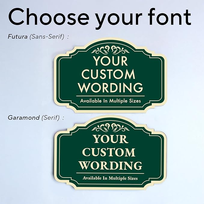 Custom Decorative Outdoor Metal Sign - Personalized Aluminum Design - 36x24 Forest Green