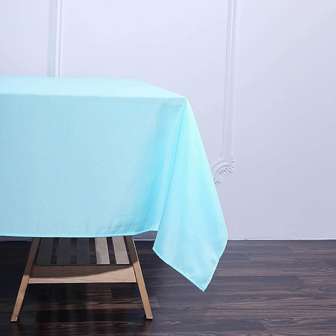 Efavormart 70" Premium Square Polyester Tablecloth for Wedding Kitchen Dining Events - Blue