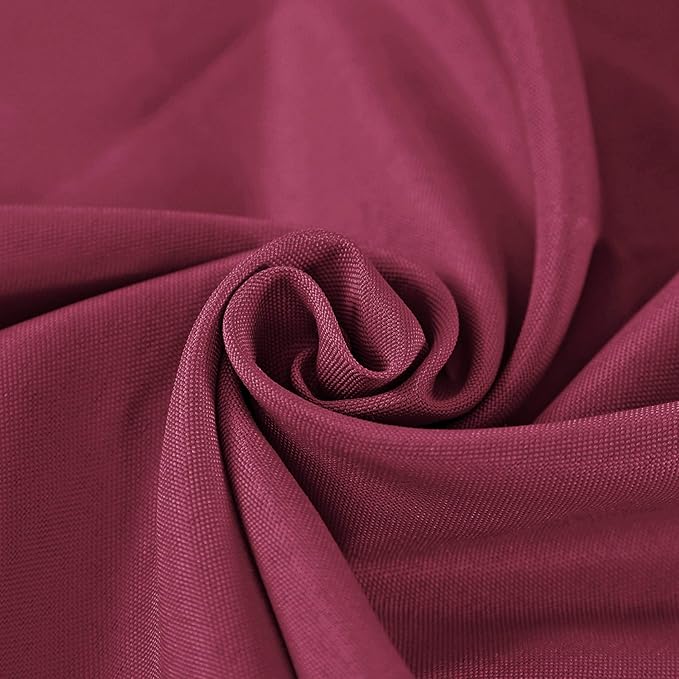Rectangle Tablecloth 60x102 inch Washable Polyester Fabric Table Cloth for Wedding Party Dining Banquet Decoration（60x102, Burgundy）