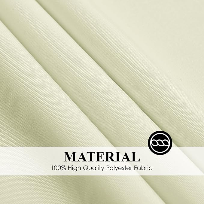 Round Tablecloths 2 Pack 120 Inch Ivory Tablecloth Linen Polyester Table Clothes Cover for Dining Table Banquets Buffet Parties and Wedding