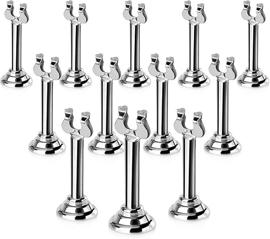 New Star Foodservice 23459 Harp Clip Style, Place Card/Table Number Holder, 3 Inch, Silver, Set of 12, 23442