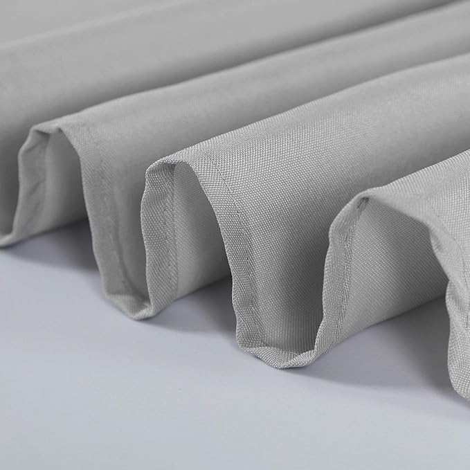 70 inch Round Tablecloth Washable Polyester Table Cloth Decorative Table Cover for Wedding Party Dining Banquet（70 inch,Silver）