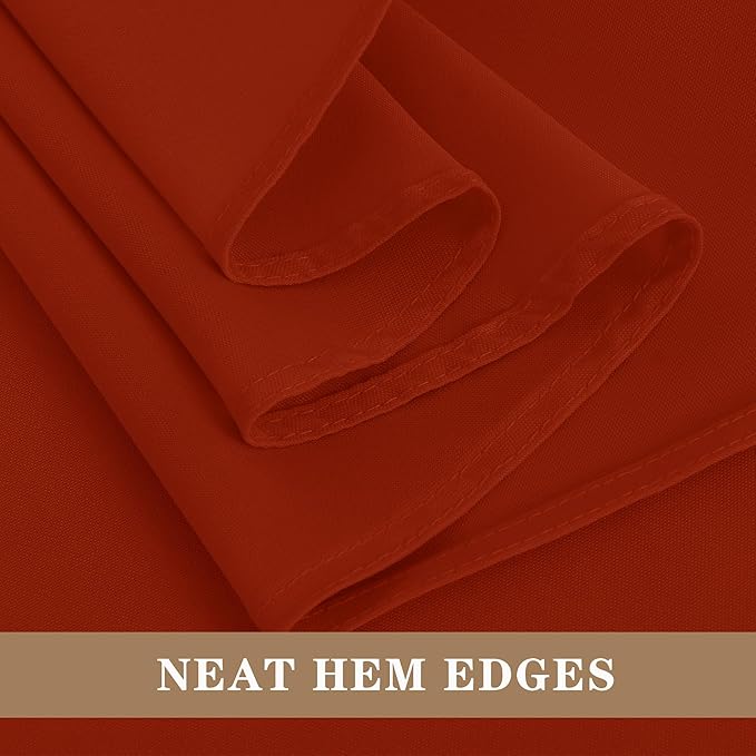 Fitable Rust Tablecloths for Rectangle Tables, 6 Pack - 70 x 120 Inches - Reusable and Washable Fall Table Clothes for 6-8 Ft Tables, Polyester Fabric Table Covers for Wedding, Party, Banquet