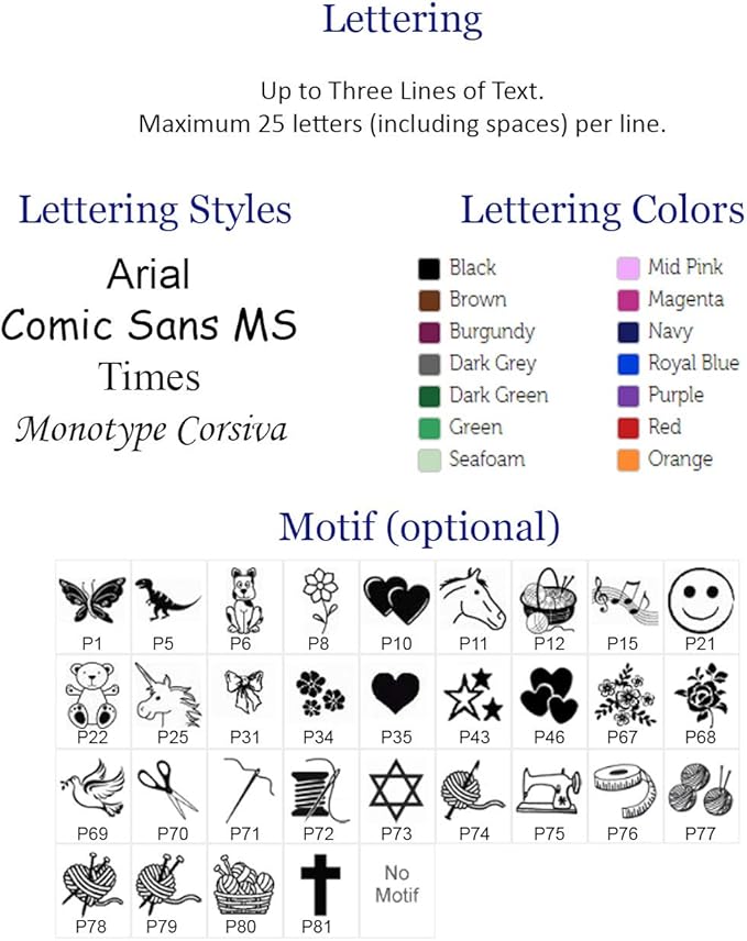 Personalized Satin Sewing Labels for Knitting, Quilting and Sewing Crafts 3/4" x 2 1/2" (20mm x 60mm) (250)