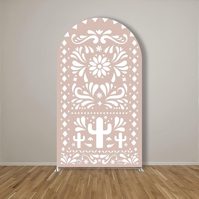 Mexico Theme Arch Stand Covers Fiesta Wedding Party Elastic Fabric Background Birthday Baptismx Baby Shower Decor Props (90x150cm(W35''H60''),G-3762)