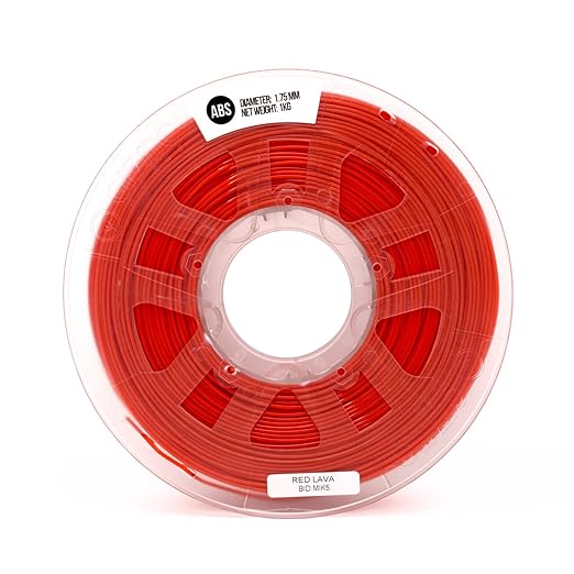 Gizmo Dorks 3mm (2.85mm) ABS Filament 1kg / 2.2lb for 3D Printers, Red Lava