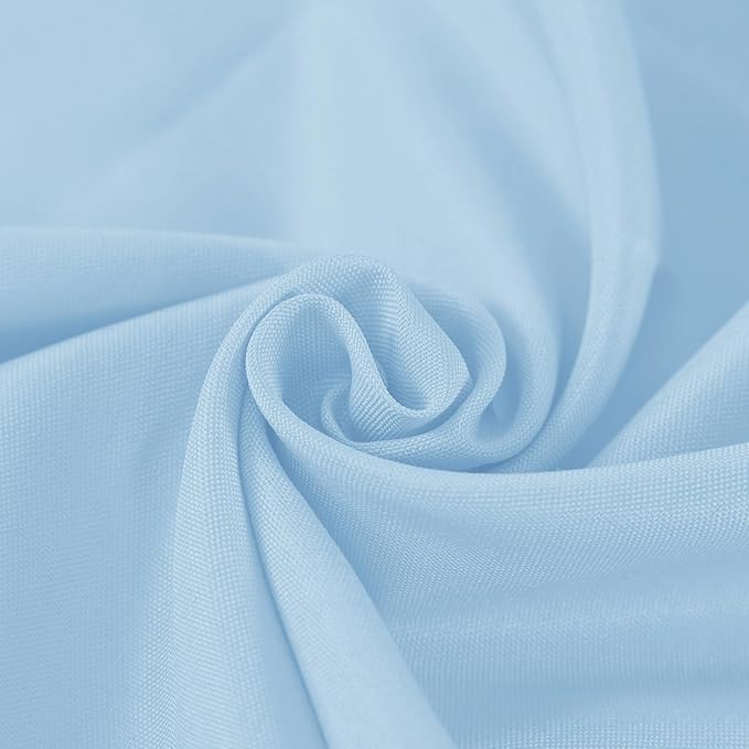 Fokitut 2 Pack Waterproof Rectangle Tablecloth, 60x102 Inch, Stain Resistant and Wrinkle Polyester Table Cloth, Fabric Table Cover for Kitchen Dining, Wedding, Party, Holiday Dinner-Blue Mist