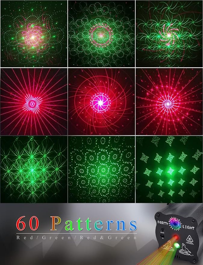 Party Lights DJ Disco Lights, Sound Activated with Remote Control for Dance Party Karaoke Living Room Pub