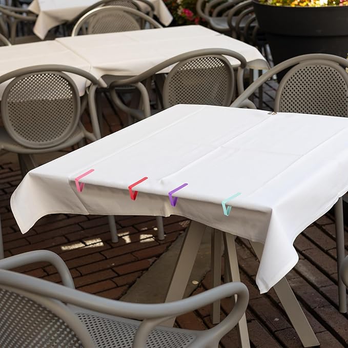 uxcell 8 Pack Tablecloth Clips, Stainless Steel Table Cloth Cover Clamps, 2.95" x 1.77" Windproof Holder Clips for Home Party Picnic Wedding Camping Dining Tables, Green