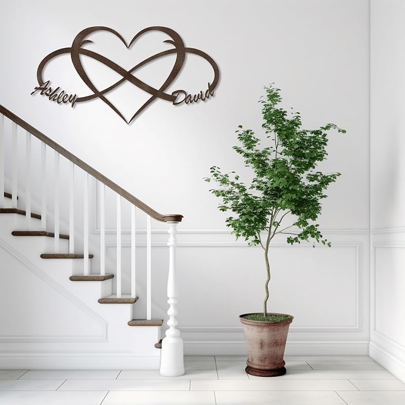 Custom Infinity Sign for Couples Metal Wall Art Personalized Valentines Day Decorations Wedding Gifts Custom Metal Signs First Names S Bridal Shower Gifts Bedroom Decor for Couples
