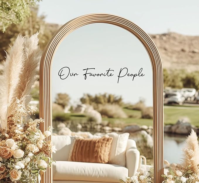 Our Favorite People Seating Chart Decal Wedding Seating Chart Header Decal for Mirror Our Favorite People Welcome Sign Wedding Welcome Vinyl (Black, Width 20")