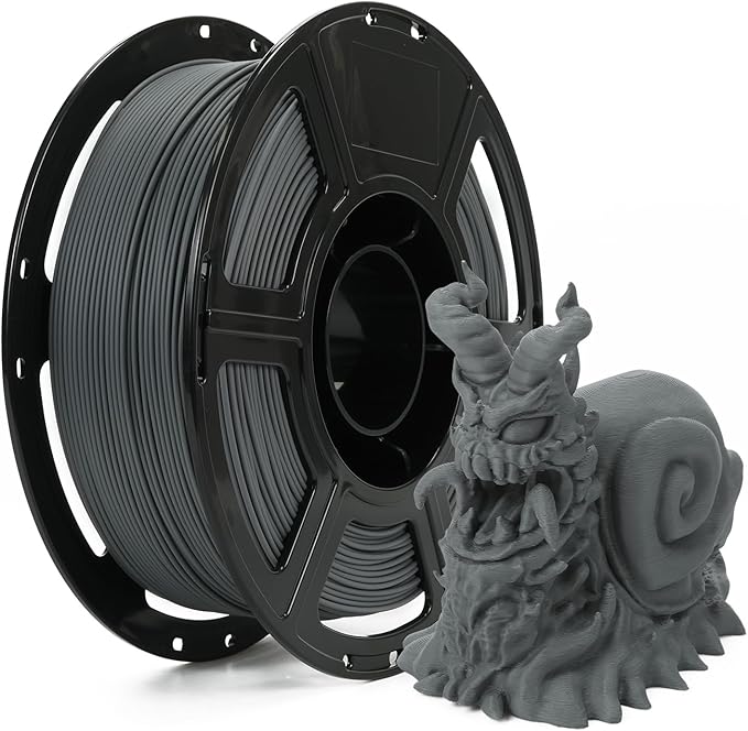 FLASHFORGE Rapid PLA Matte Filament 1.75mm, High Flow Speedy 3D Printer Filament, Max 500m/s High Speed Printing, Easy to Remove Support & Non-Glossy Appearance (Grey)