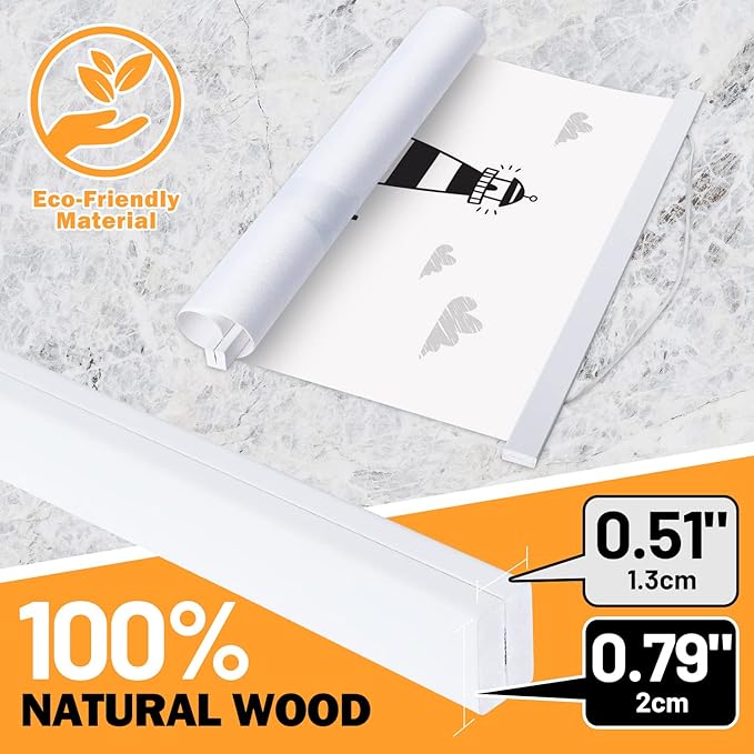 17x22 17x11 17x24 Poster Frame, Magnetic Light Wood Wooden Frame Frames Hanger for Photo Picutre Canvas Artwork Art Print Wall Hanging (1 Pack, 17", White)