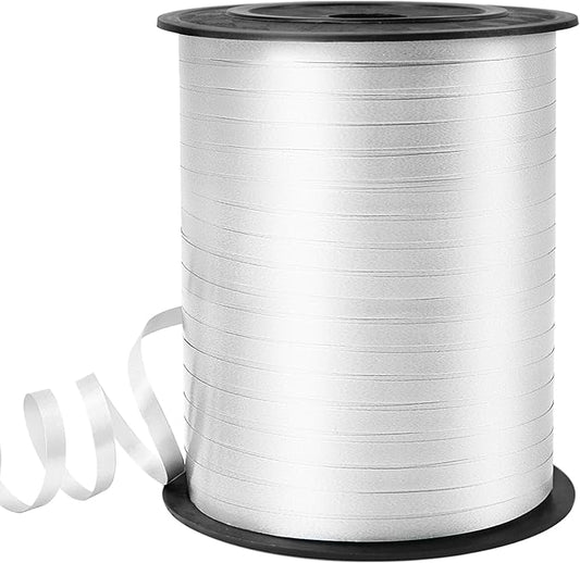 White Curling Ribbon, Balloon String 500 Yard for Gift Wrapping, Curly Ribbons, 3/16" for Florist Flower, Baby Shower, Valentines Day,Birthday