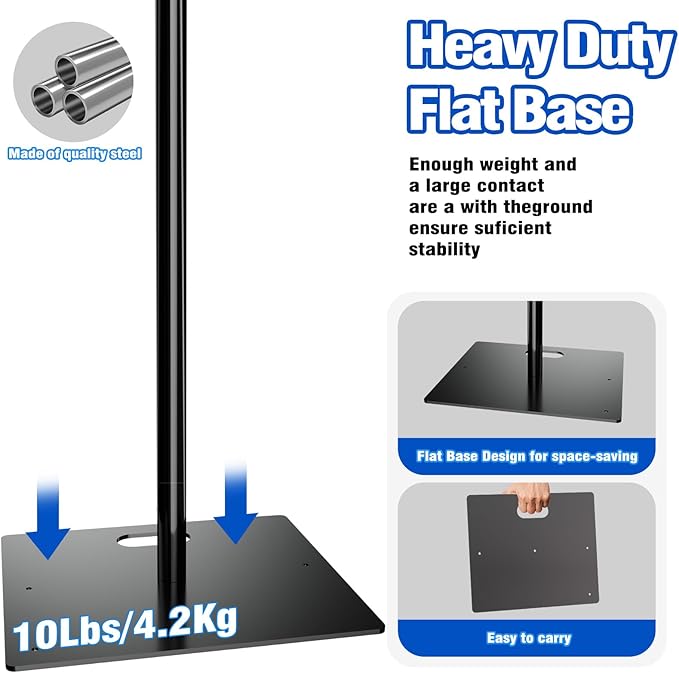 Pipe and Drape Backdrop Stand 10ftx10ft Adjustable Background Support System Heavy Duty Background Stand for Wedding Banquet Decorations Black