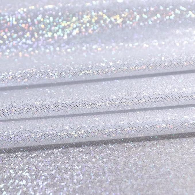 Fitable Silver Sequin Tablecloth for Parties 60x84 Inch - Sparkle Glitter Table Cloth Laser Rectangle Table Cover Overlay for Wedding Baby Shower Ceremony Birthday Cake Table Holiday Banquet