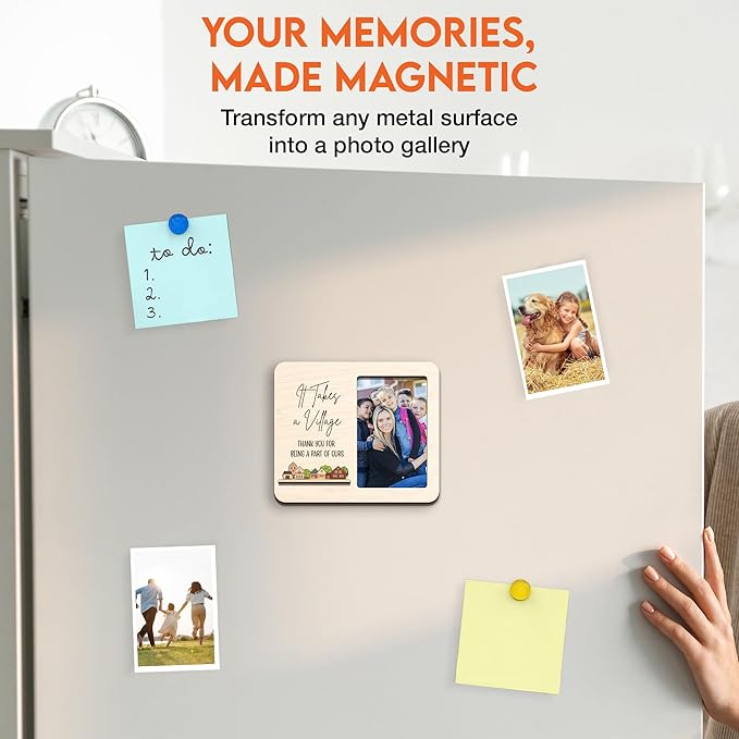 Magnetic Picture Frames - THANK YOU FOR BEING A PART OF OURS - Thank You Gift - Appreciation Decor - Encouragement Gifts for Women, Men - Magnetic Frames for Refrigerator, Locker & More