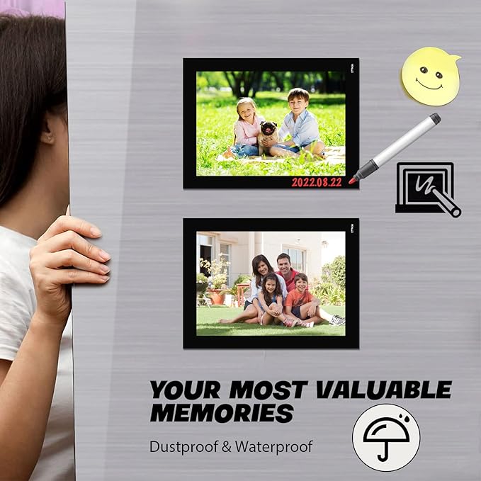 Magnetic Picture Frames for Lockers (4"X6",20 Pack),Magnet Photo Pockets/Greeting Card Holder,Decorations Frame for Home/Office/School/Classroom/Party