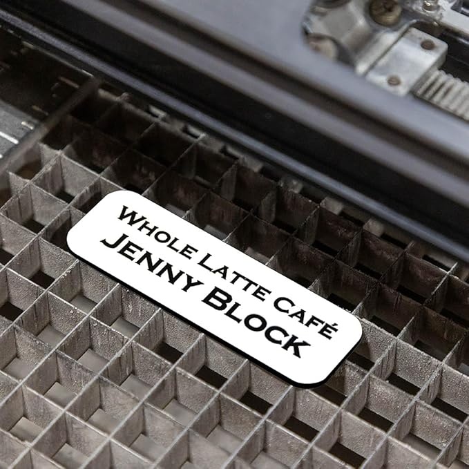 Name Tag/Badge Blanks - 100 Pack - 1" X 3" (White) Round Corners, Magnetic Backing