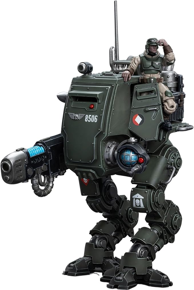 JOYTOY Warhammer 40K Action Figure Astra Militarum Cadian Armoured Sentinel Collection Anime Model 1/18 for Unisex, Adult, Christmas, Birthday Gift
