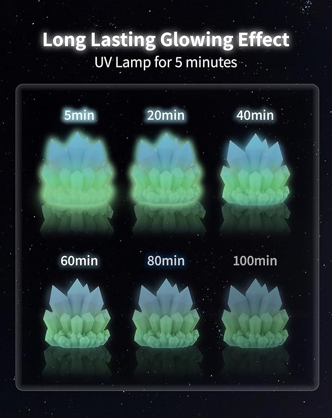 DURAMIC 3D PLA Glow Rainbow in The Dark Filament 1.75mm 1Kg, 3D Printing Luminous Filament 1.75mm Dimensional Accuracy +/- 0.02 mm, Fit Most FDM 3D Printers