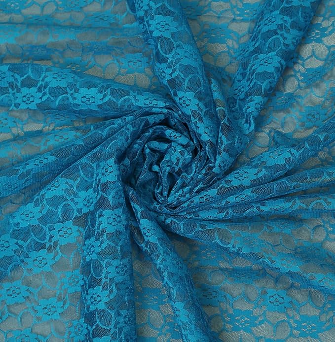 MDS Pack of 25 Wedding 12 x 108 inches Lace Table Runner for Wedding, Decorations for Birthday Parties, Banquets, Graduations, Engagements, and Runners fit Rectangle, Round Table- Dark Teal