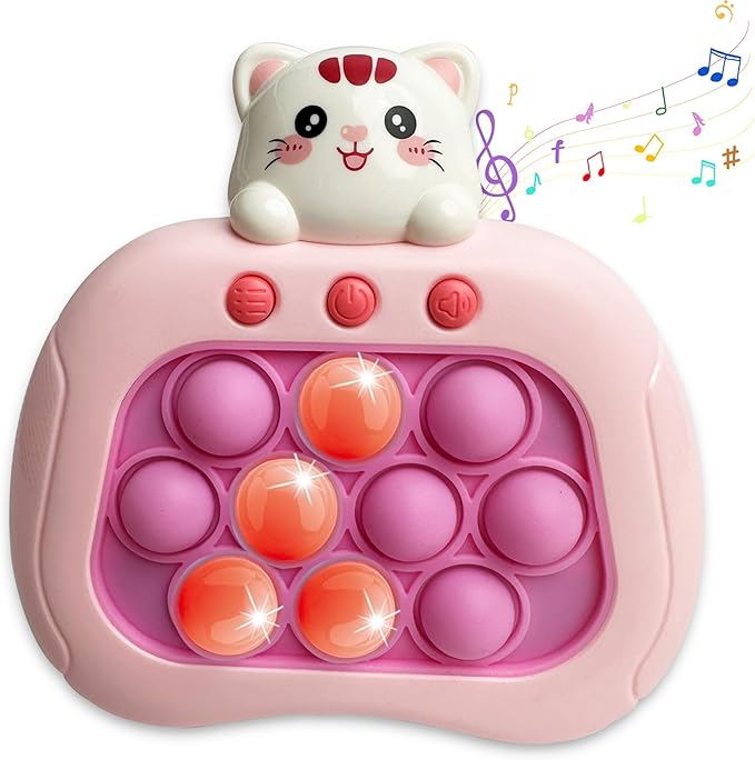 Cat Pop Push Game Toy,Kindergarten Graduation Gifts Boy Girls,Quick Fast Push Pop Puzzle Game Light up Fidget Toy,Preschool Class of 2025 Graduation Bubble Sensory Toys