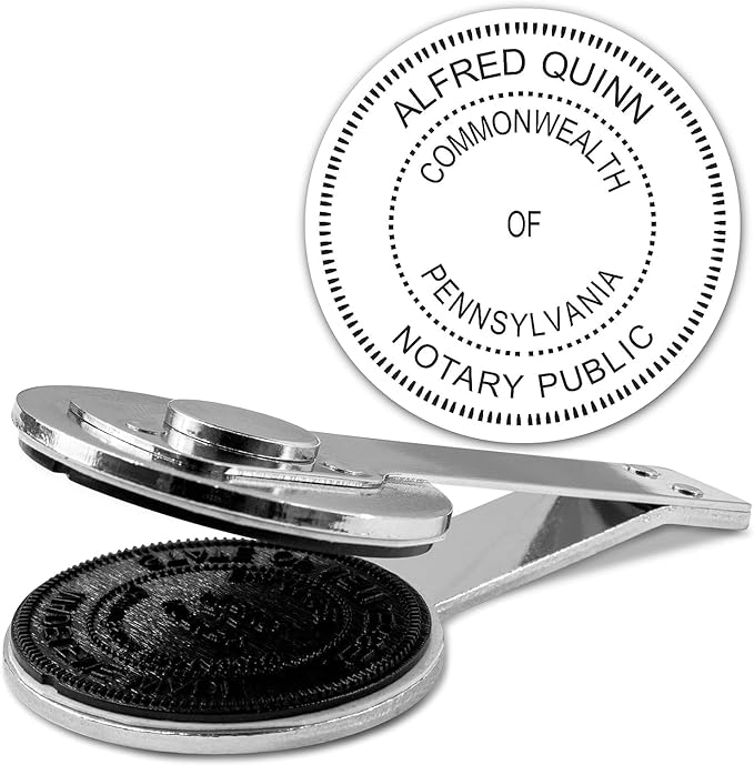 MaxMark Insert Only for Notary Seal Round Desk Embosser for Pennsylvania State