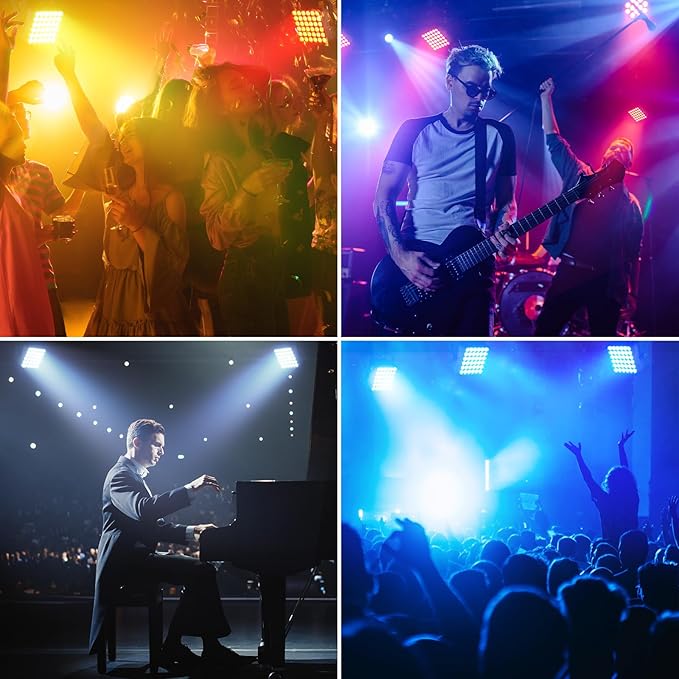 Rechargeable Par Can Lights, 72W RGB 5200mAh Uplights Battery Powered Stage Light, Wireless DJ Lights Sound Activated with Remote & DMX Control for Festivals, Weddings, Bars, Churches, DJ (10 Packs)