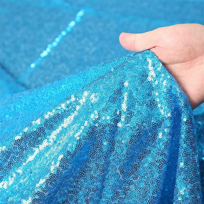 Eternal Beauty Turquoise Sequin Backdrop, 20x10 Ft Glitter Background Curtains for Shimmer Photography Party Wedding Birthday Back Drop Decor