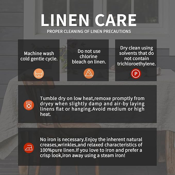 EVERLY 100% Pure Linen Rectangle Tablecloths 60x120Inches for Dining,Buffet Parties,Picnic,Events,Weddings and Restaurants,Decorative Halloween,Thanksgiving Machine Washable Tablecloths-Blue