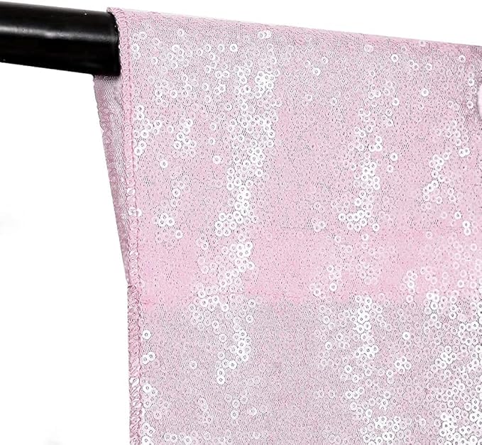 Pink Sequin Backdrop Curtain 8FTX8FT 1 Panel Sparkly Background Drapes for Party Birthdays Wedding Decor