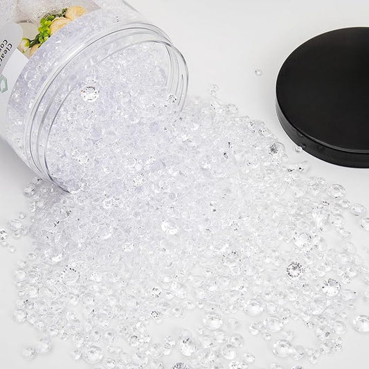 Vase Fillers for Centerpieces Home Deco,8700 Pieces Clear Diamond Table Confetti,Fake Plastic Gems for Bridal Shower,Wedding & Party Decorations