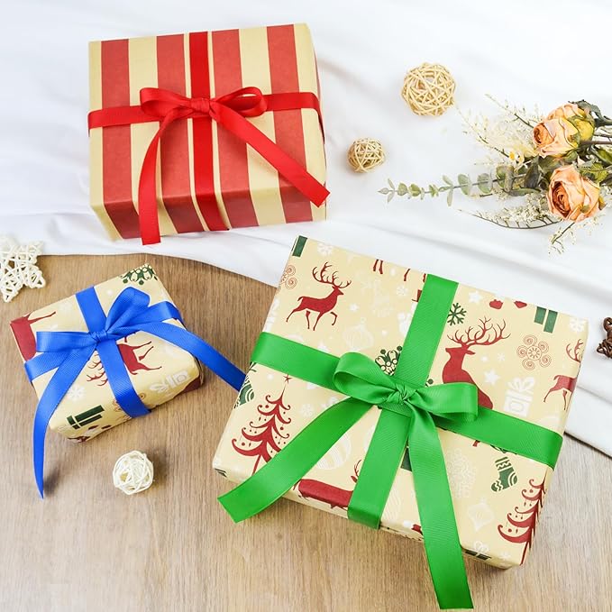 50 Yards 5/8 inch Grosgrain Ribbon, Solid Color Fabric Ribbon Perfect for Gift Wrapping, Wedding, Handmade Bows, Floral Bouquets and Party Decoration(Royal Blue)