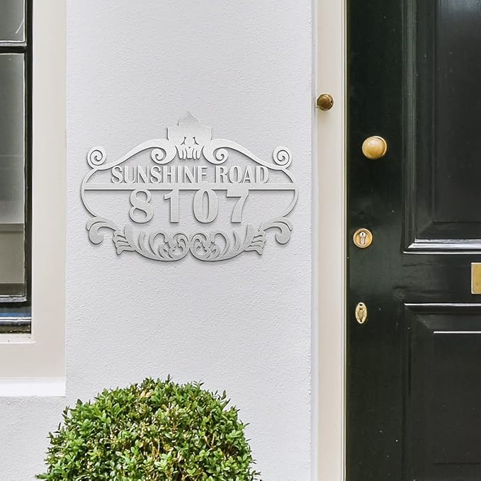 Personalized Vintage Styling Metal House Numbers for Outside - Custom Metal Address Sign - Address Numbers for House - Address Plaque - Housewarming Gift New Home
