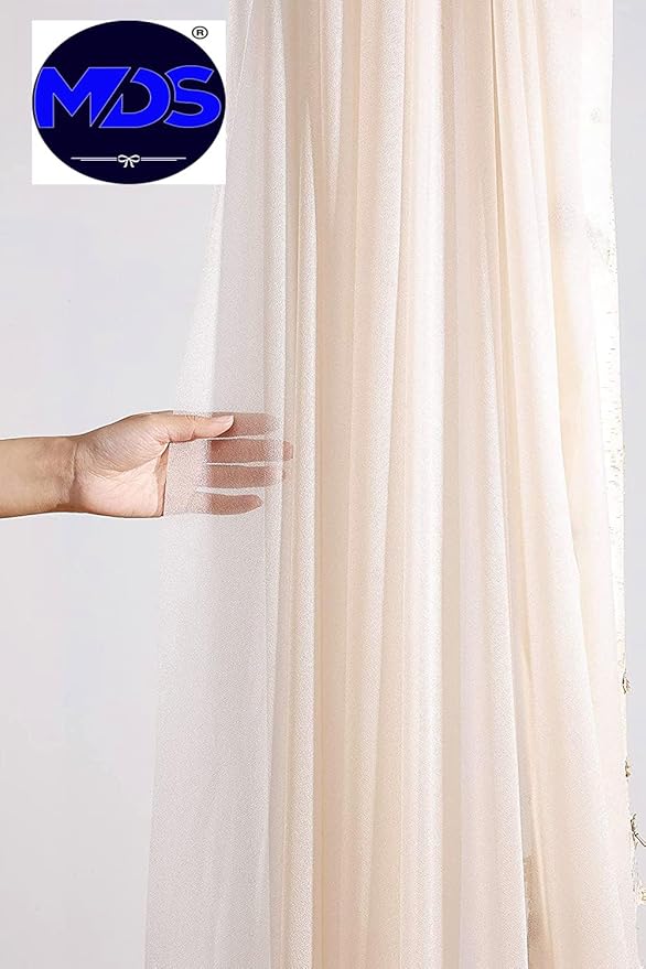 MDS Halloween Chiffon Draping Fabric - 1 Panel, 30" Wide x 40ft Long - Sheer Spooky Arbor & Canopy Drapery for Haunted House Backdrops, Party Ceilings, DIY Costumes & Themed Events - Nude