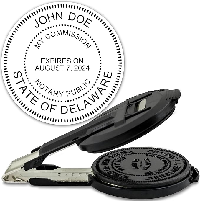 MaxMark Insert Only for Notary Seal Round Embosser for Delaware State