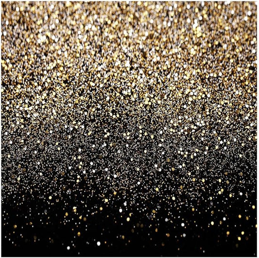 SJOLOON Black and Gold Backdrop Gold Spots Backdrop Vinyl Photography Backdrop Vintage Background for Family Birthday Party Newborn Studio Props 11547(8x8FT)