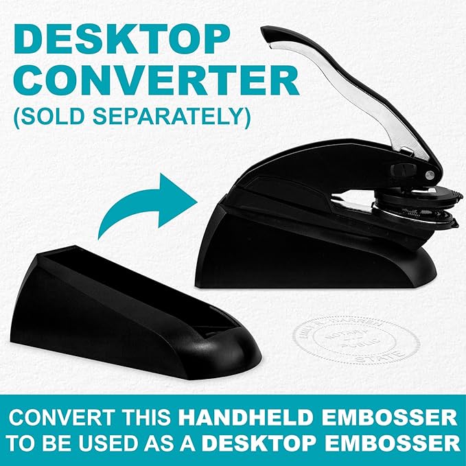 MaxMark Notary Seal Round Embosser for Missouri State - Includes Gold Burst Seal Labels (50 Count)