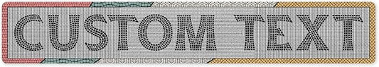 Custom Sign, Custom Street Sign, 11 Font Colors, 13 Font Styles, 4 Hole Options, 22 Sizes, 6x36 Inches, Rust Free DiBound, Fade Resistant, Made in USA by My Sign Center (Fauxsaic 2)