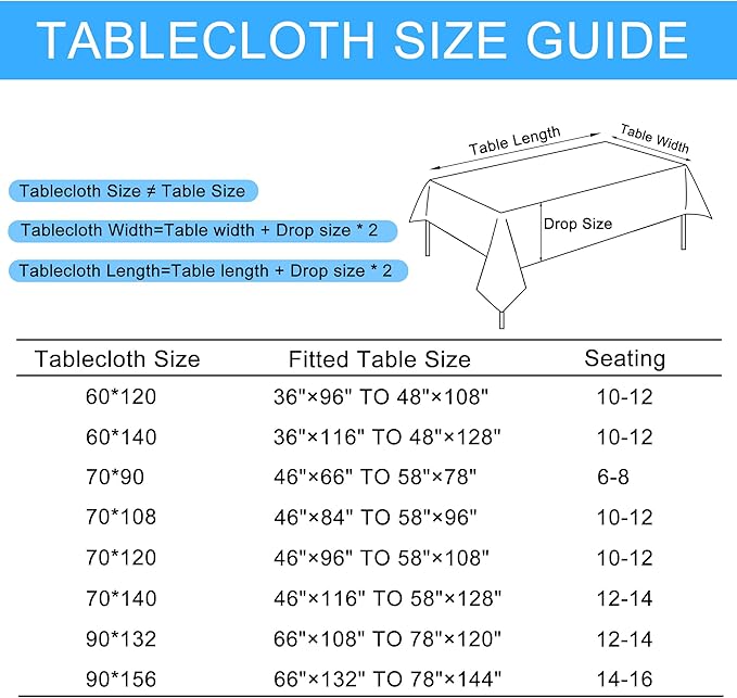 Hiasan Faux Linen Rectangle Tablecloth - Wrinkle and Stain Resistant Washable Table Cloth for Kitchen Dining Room Holiday Table Cover for Dinner, Black, 60 x 140 Inch