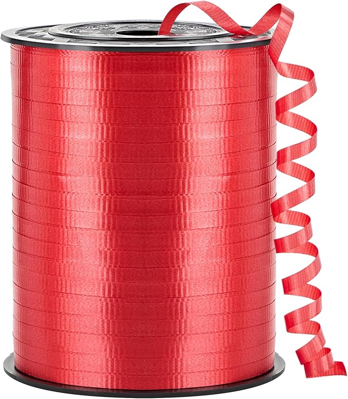 500 Yards Red Curling Ribbon-Balloon String-Balloon Ribbon Texture Roll for Party Decoration, Gift Wrapping, Wedding, Art Crafts, Florist Flower