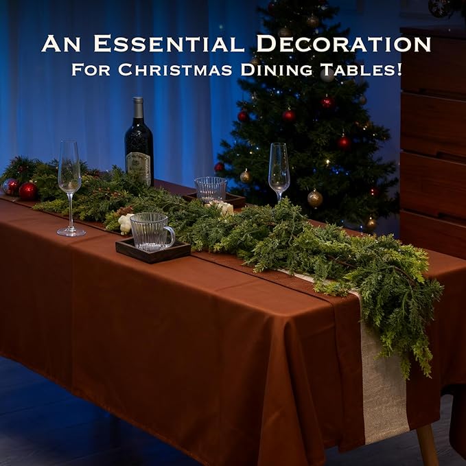 9ft Christmas Cedar Garland Artificial Realistic, Real Touch Greenery Garlands for Decoration, 2025 New Pine Garland for Mantle Table Fireplace Stairs Outdoor Indoor Christmas Decorations