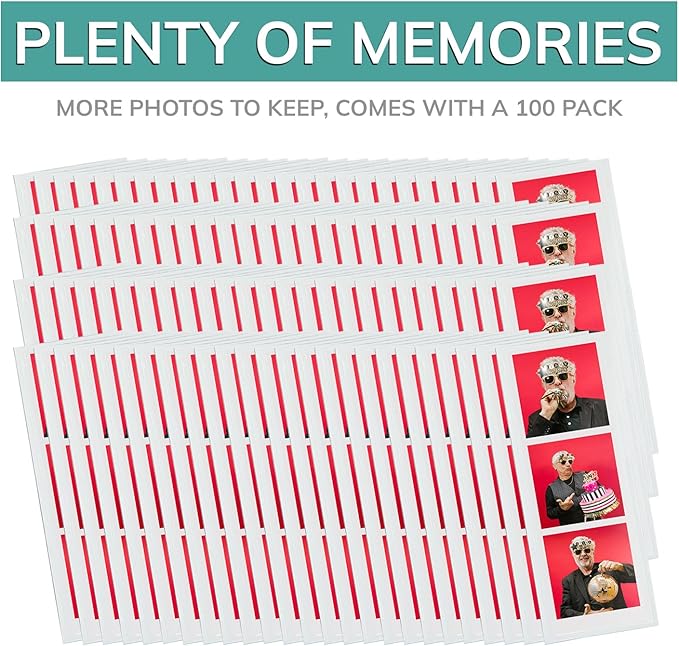 pbf PHOTO BOOTH FRAMES 2x6 Magnetic Picture Frames for Refrigerator | 2 x 6 Clear Magnetic Vinyl Frames for Photo Strips for Fridge (100-Pack)