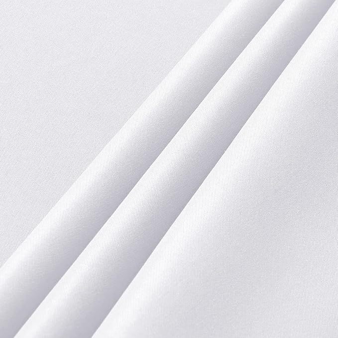 sancua 6 Pack White Tablecloth 60 x 102 Inch, Rectangle Table Cloth for 6 Feet Tables - Stain and Wrinkle Resistant Washable Polyester Table Cover for Dining Tables, Buffet Parties and Camping