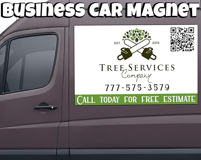 My Happy Customized Gifts Custom and Professional Logo Magnet Sign Personalized Logo for Your Car, Van, Truck Advertise Your Business Magnetic Signs