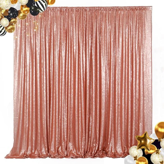 ShiDianYi Blush 8FTx10FT Sequin Backdrop, Sequined Party Backdrop for Baby Shower/Birthday/Wedding
